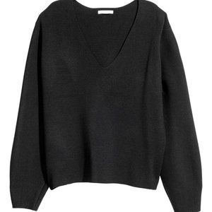 H&M Black V-Neck Sweater